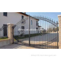 customized wrought iron double entrance main gate new design